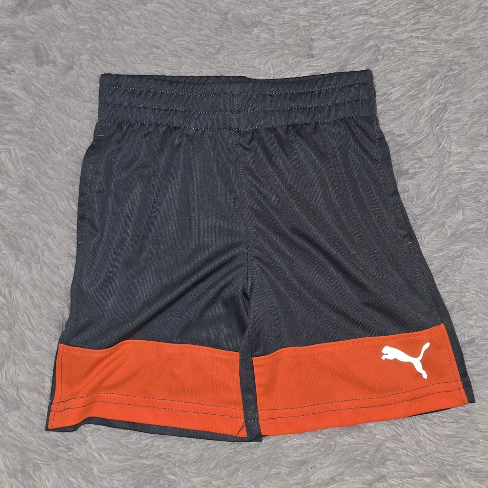 NewbPuma Kids Gray and Orange Shirt & Shorts Set sz 2T